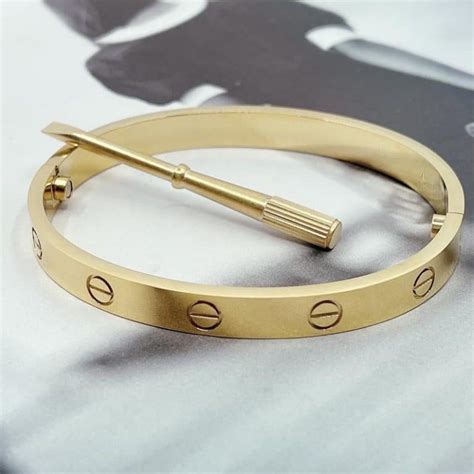 cartier bracelet alternative|cartier inspired bracelet real gold.